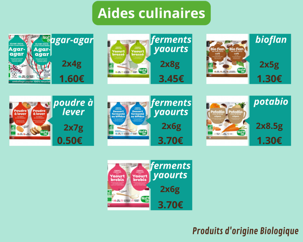 aides culinaires