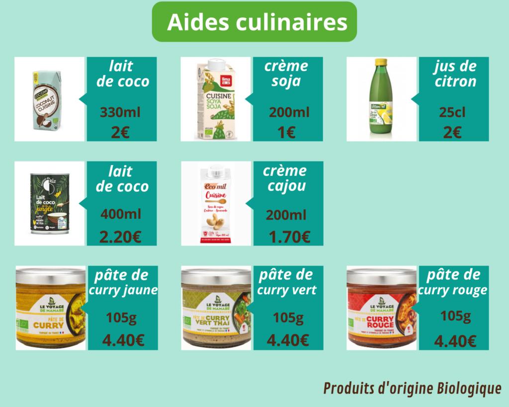 aides culinaires